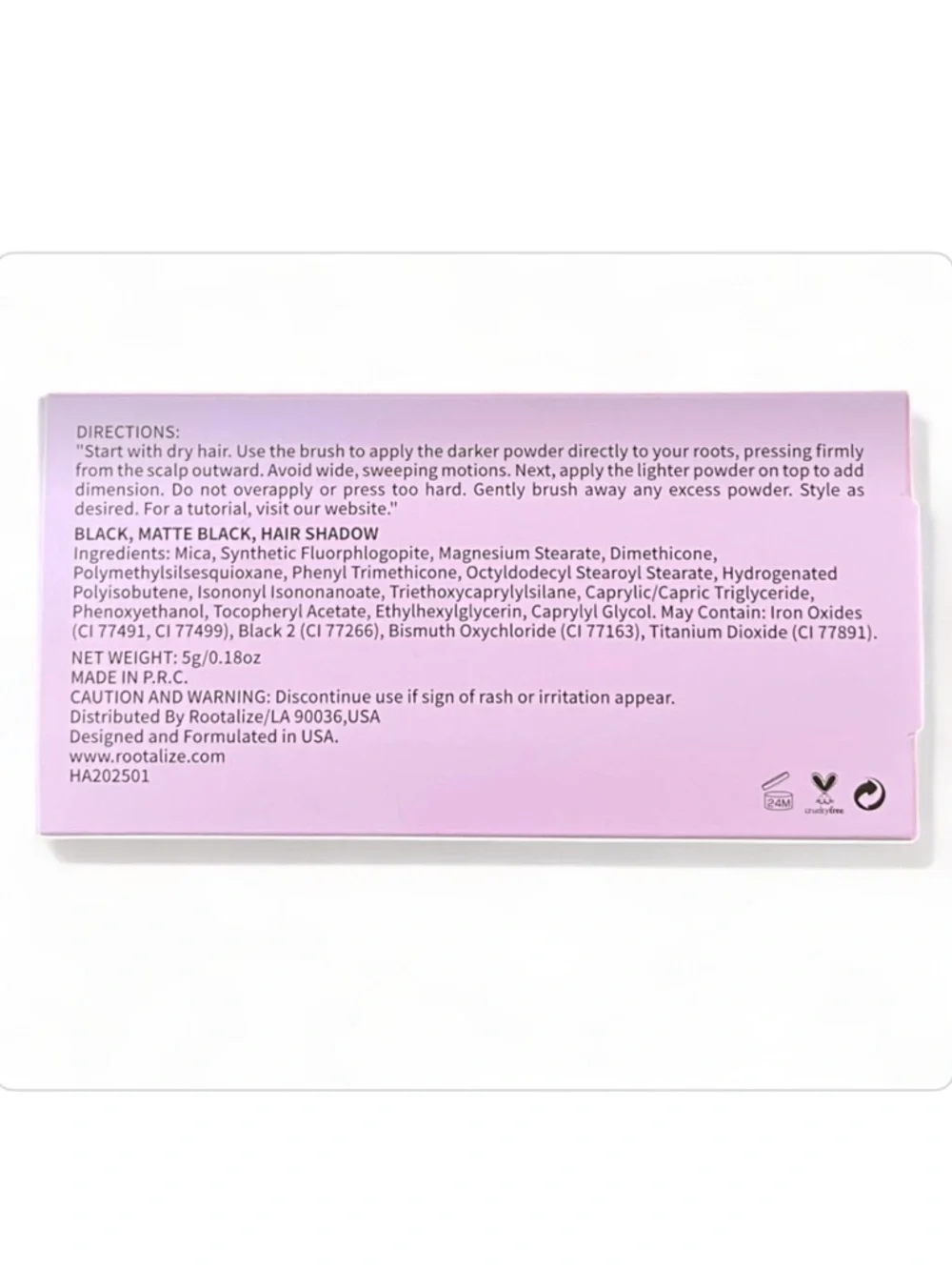 Rootalize - Black Root Touch Up Powder for Gray Hair - 2 Blendable Shades